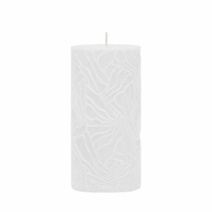Candle Wave 7x14cm white