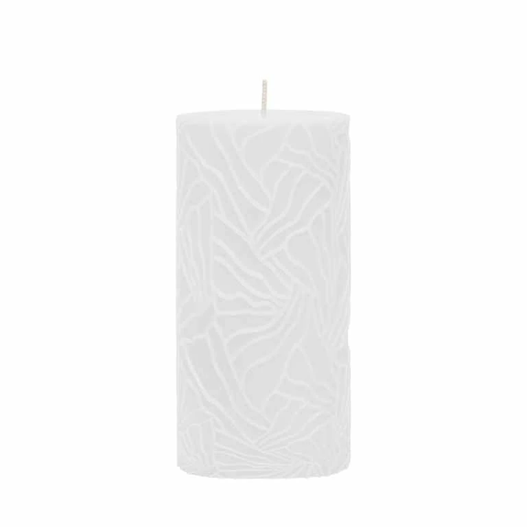 Candle Wave 7x14cm white