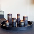 Candle Wave 7x20cm black