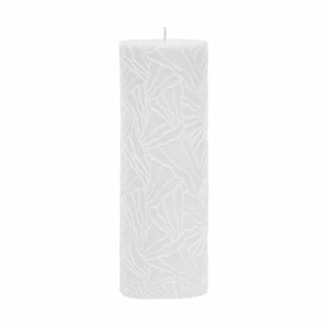 Candle Wave 7x20cm white