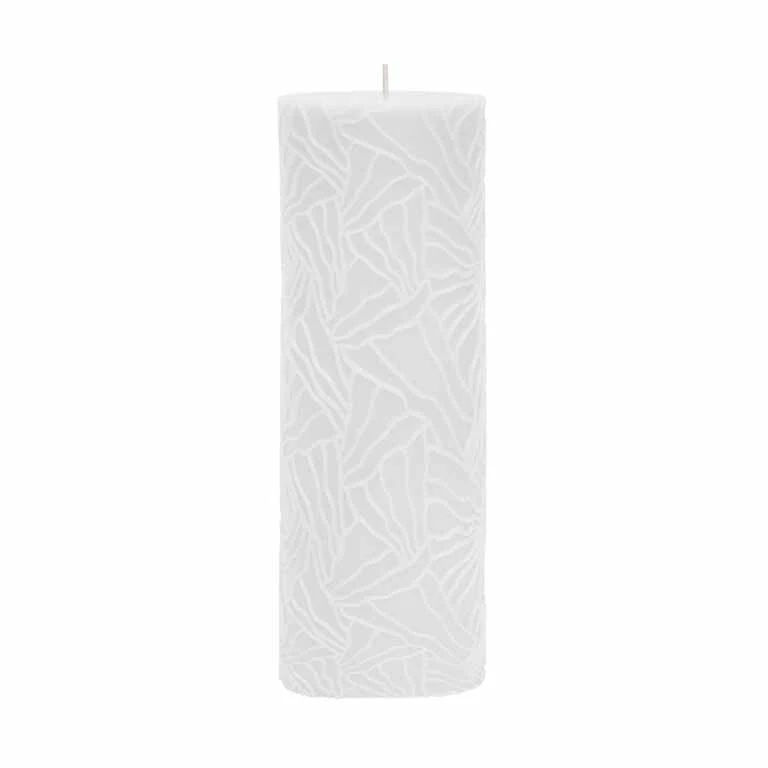 Candle Wave 7x20cm white