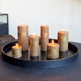 Candle Wave 7x7cm mocha
