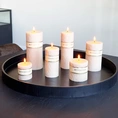 Candle Wave 7x7cm sand