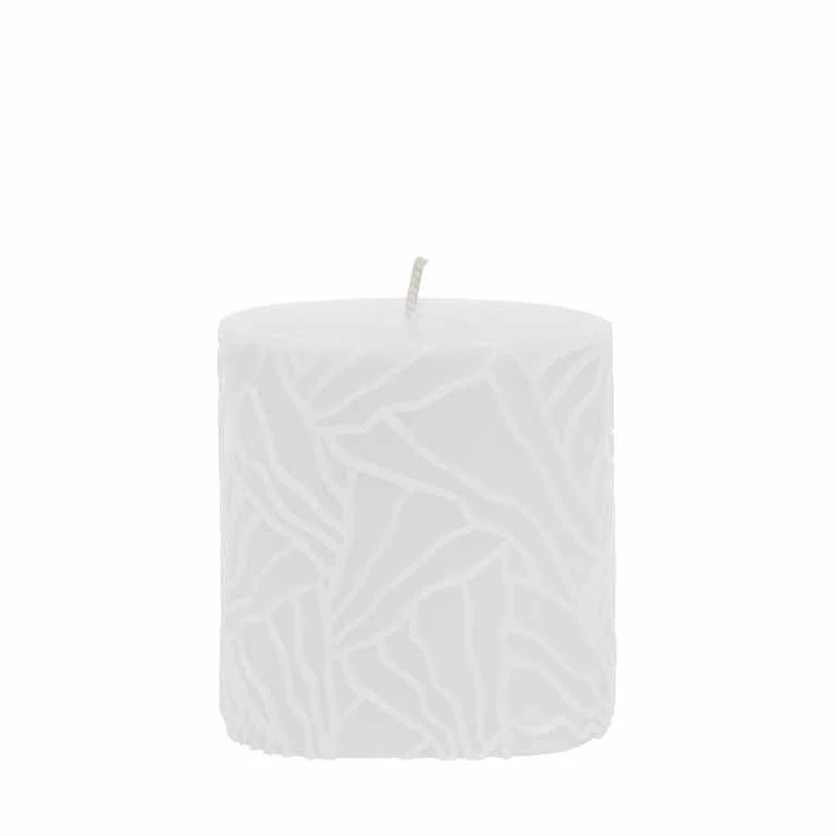 Candle Wave 7x7cm white