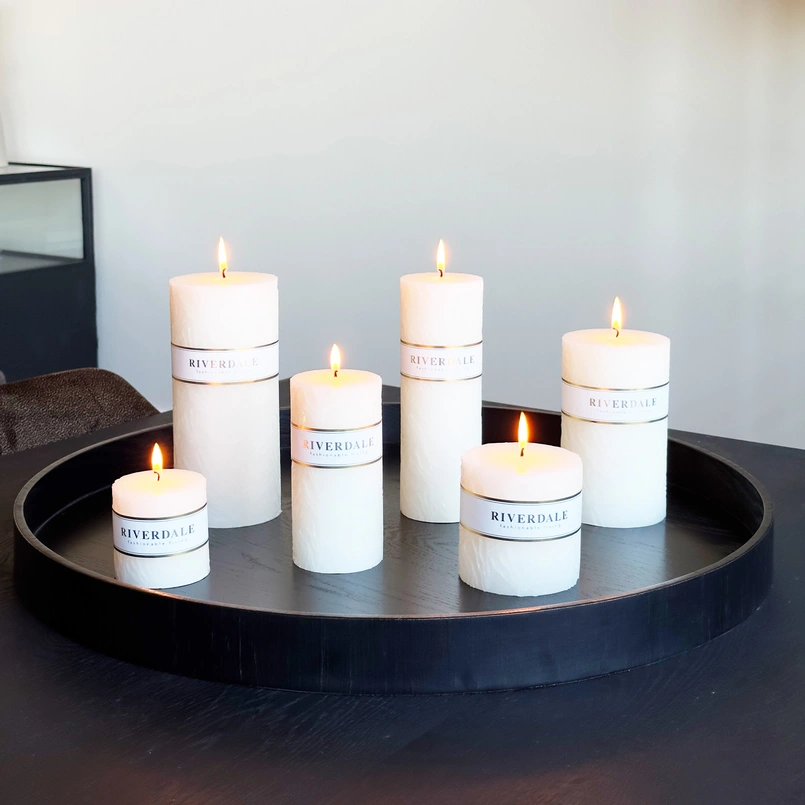 Candle Wave 7x7cm white