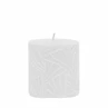 Candle Wave 7x7cm white