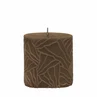 Candle Wave 9x9cm mocha