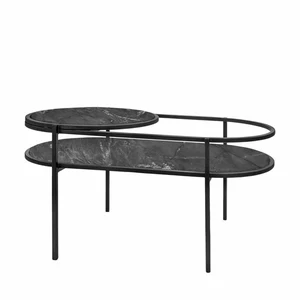 Coffee table Mara 90cm black marble