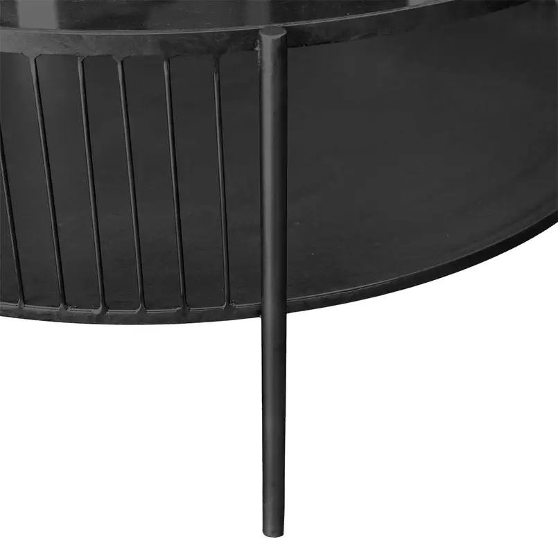 Coffee table Rocco 80cm black