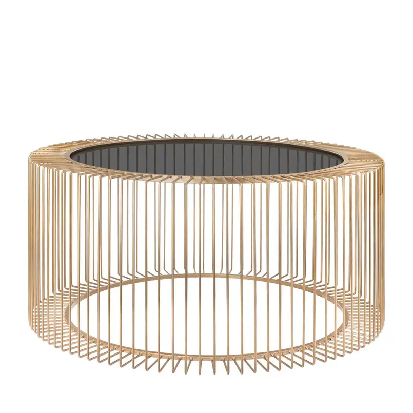 Coffee table Rocco 82cm gold