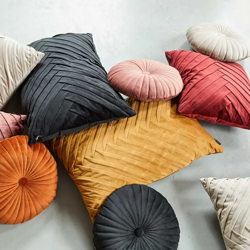 Cushion Emmy ø40cm light gray