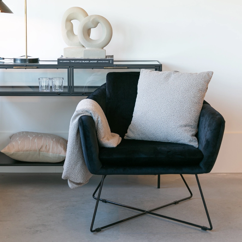 Cushion Lillian 50x50cm light gray