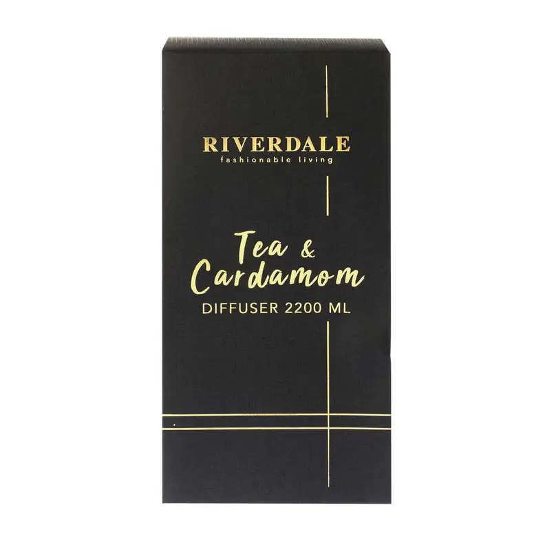 Deluxe Geurstokjes Tea & Cardamom 2200ml zwart