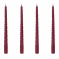 Dinner candle Rose burgundy - set of 4