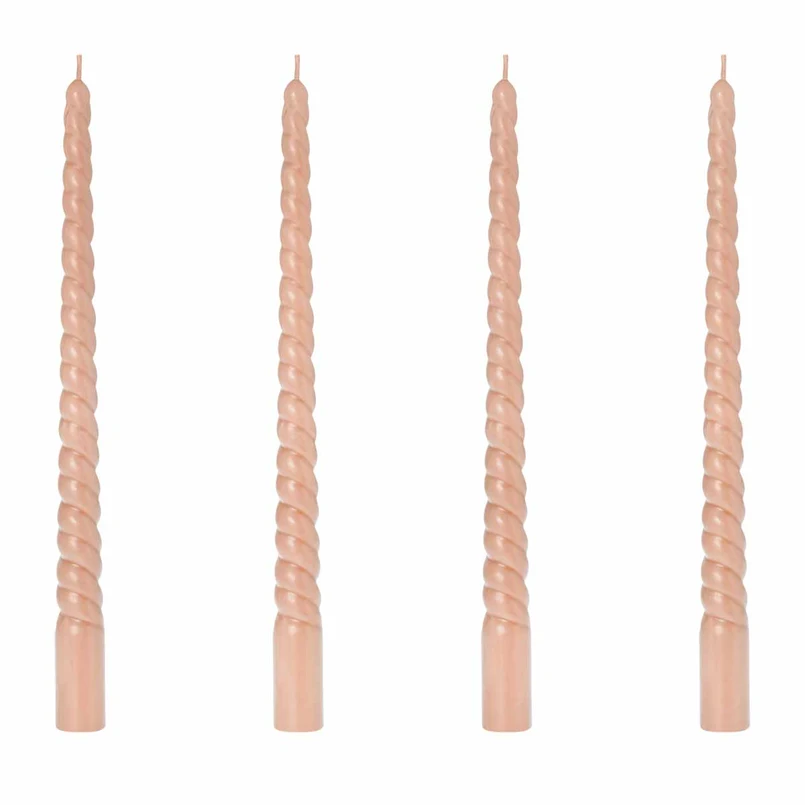 Dinner candle Rose light pink - set of 4