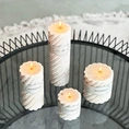 Duftkerze Swirl Jasmin Tea 10x10cm hellgrau