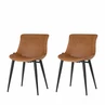 Eetkamerst. set/2 Elin cognac 80cm