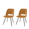 Eetkamerstoel Eve - caramel - 82cm - set van 2