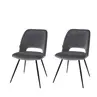 Eetkamerstoel Eve - grijs - 82cm - set van 2