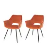 Eetkamerstoel Eve met armleuning - brique - 80cm - set van 2
