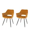 Eetkamerstoel Eve met armleuning - caramel - 80cm - set van 2