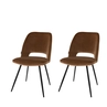 Eetkamerstoel Eve - mokka - 82cm - set van 2