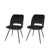 Eetkamerstoel Eve - zwart - 82cm - set van 2
