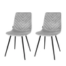 Eetkamerstoel Lynn - grijs - 85cm - set van 2
