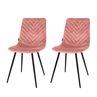 Eetkamerstoel Lynn - roze - 85cm - set van 2