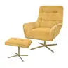 Fauteuil swivel Maylin goud 101cm