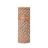 Geurkaars Swirl Rosewater & Lychee 7.5x23cm bruin