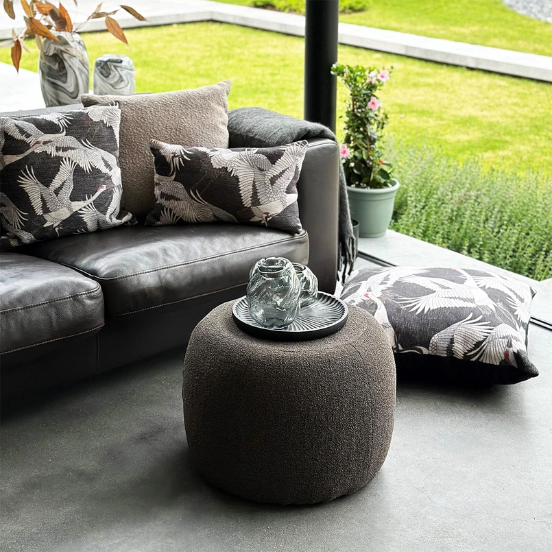 Hocker Do 53cm boucle schwarz