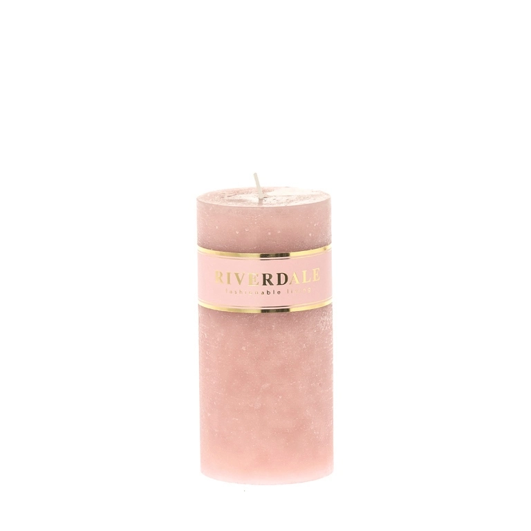 Kaars 7x14cm roze