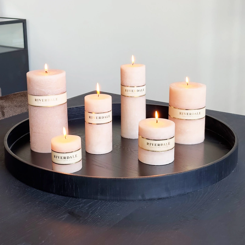 Kaars 7x20cm beige