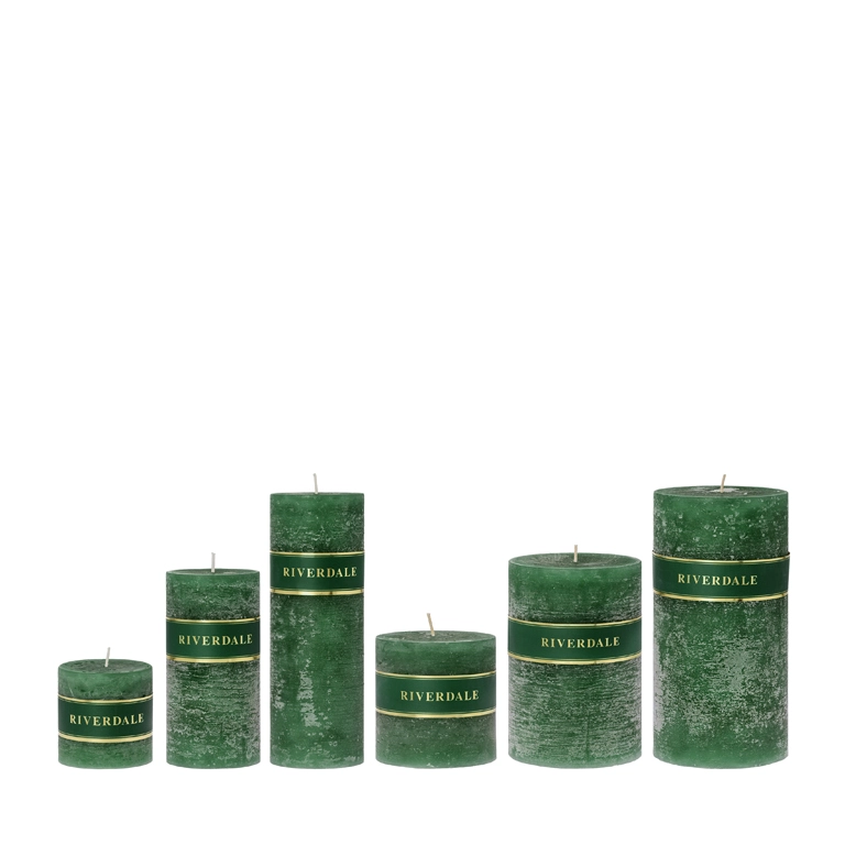 Kaars 7x7cm groen