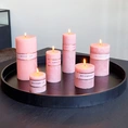 Kaars 7x7cm roze