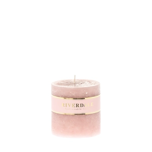 Kaars 9x9cm roze