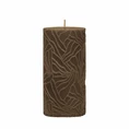 Kaars Wave 7x14cm mokka