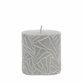 Kaars Wave 7x7cm lichtgrijs
