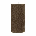 Kaars Wave 9x20cm mokka