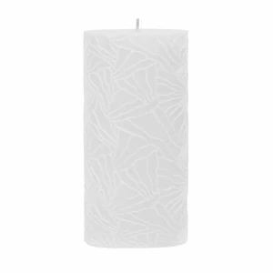 Kaars Wave 9x20cm wit