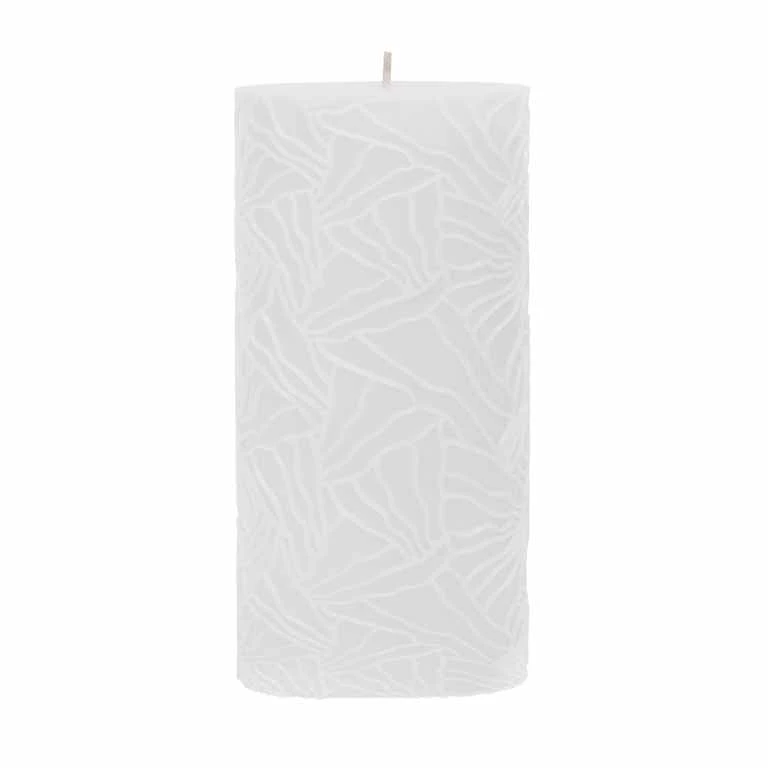 Kaars Wave 9x20cm wit