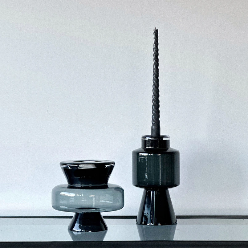 Kandelaar Luna 21cm zwart