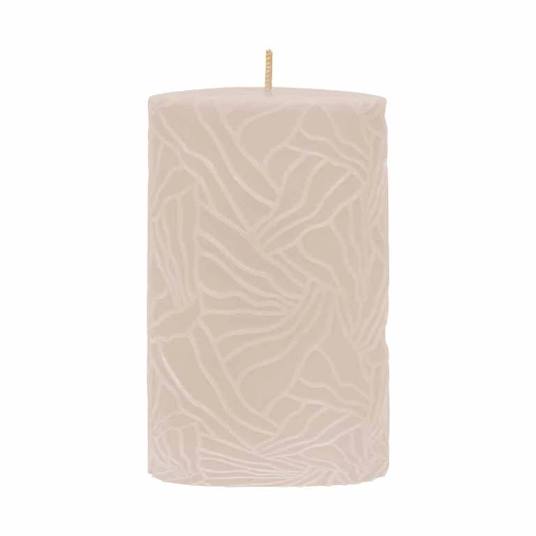 Kerze Wave 9x15cm sand