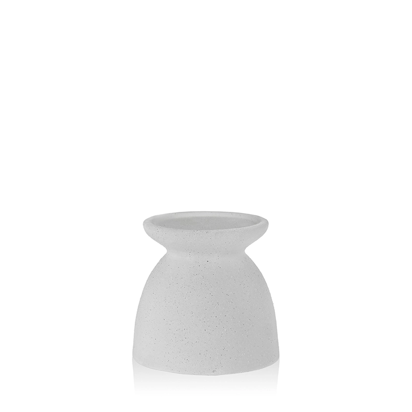 Kerzenständer Elvie 14cm matt weiß