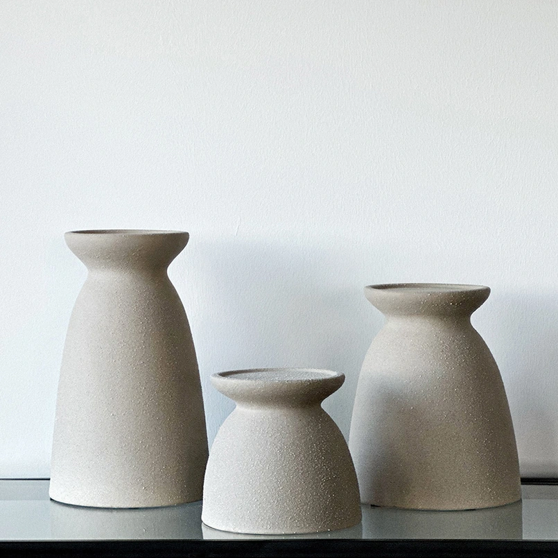 Kerzenständer Elvie 22cm matt sand