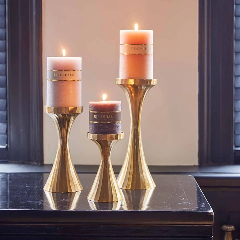 Kerzenständer Lue 18cm gold