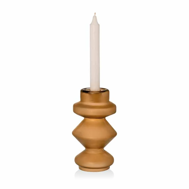 Kerzenständer Luna 19cm matt amber