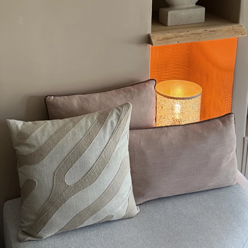 Kussen Bowie taupe 45x45cm