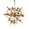 Lamp hanging Leafs 75cm gold